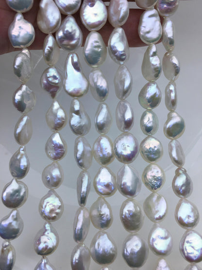 AAA 10-11mm White Drop Coin freshwater pearls,diy bead,flat round pearl bead,COIN12-2A-2-6
