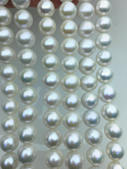 AAA 11-13mm white round freshwater pearls, loose pearl beads, round pearl string, pearl necklace DIY jewelry material, RP12-3A-7