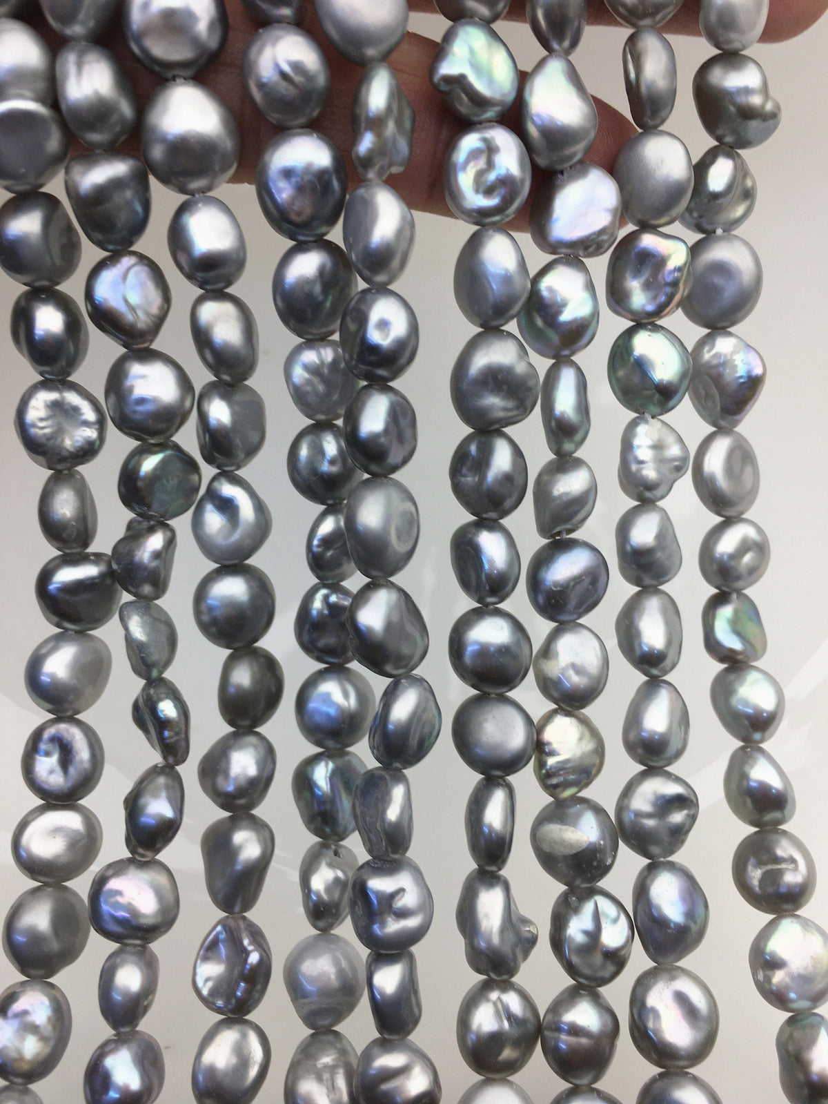 AA 8-9mm gray Keshi Freshwater Pearls,ZS-200-117