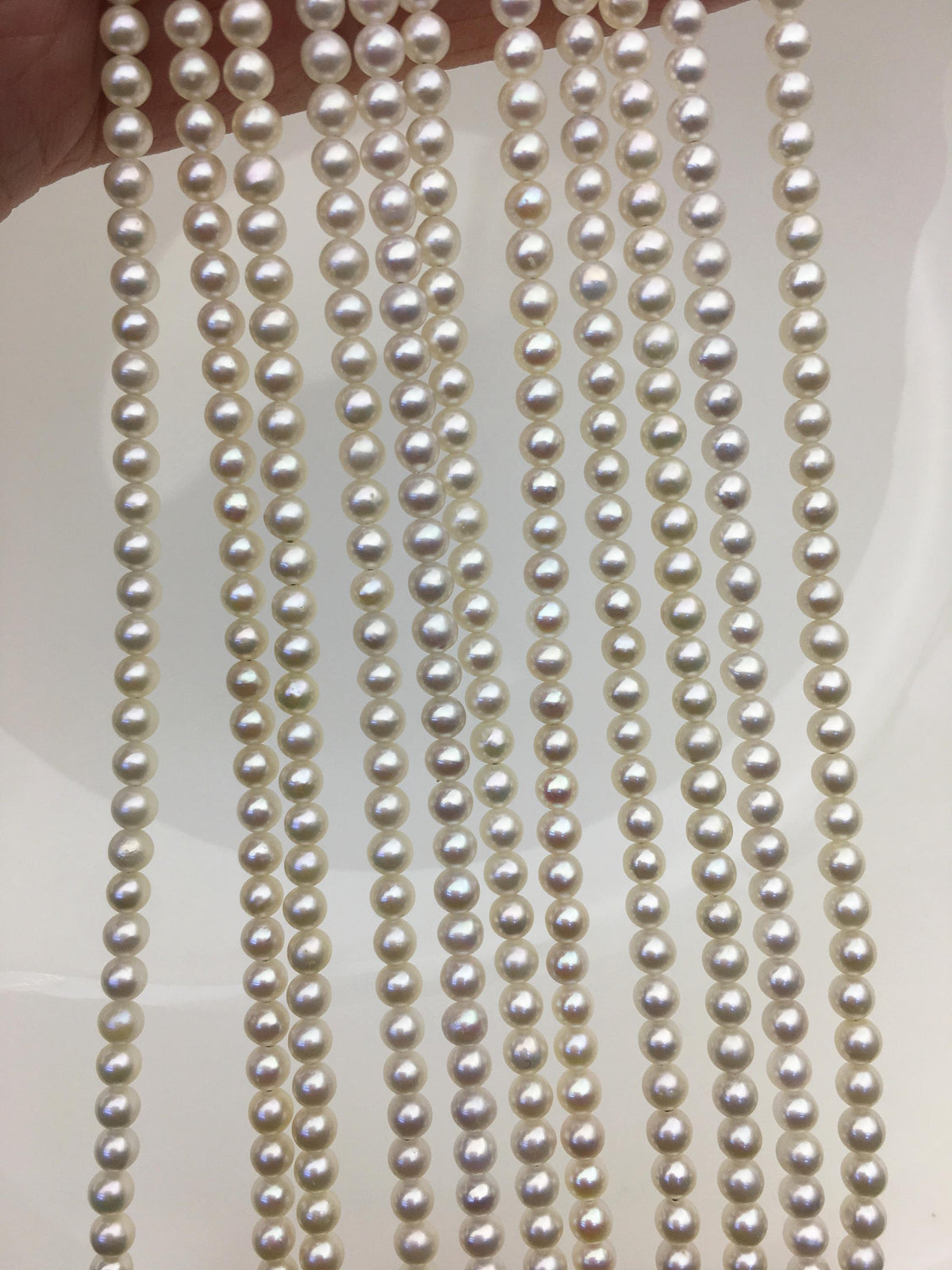 AAA- 3-3.5mm white round freshwater loose pearls,RP3-3AY-Gj-1
