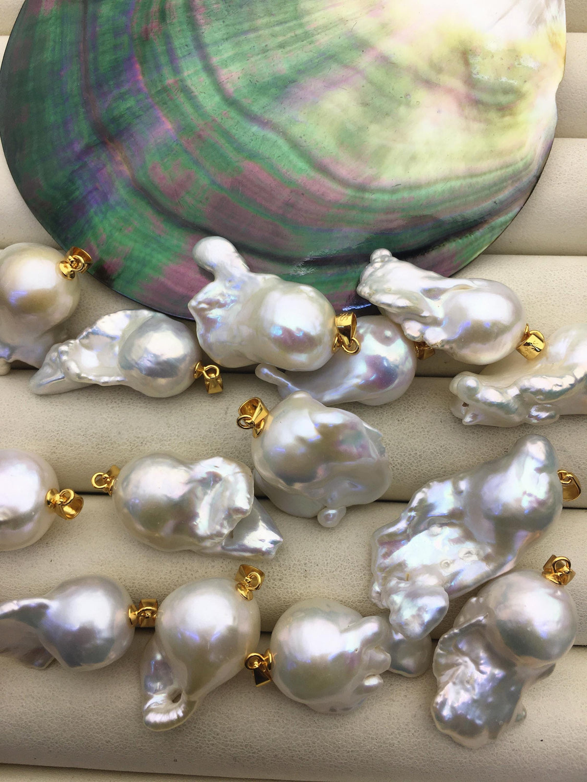 5pcs AAA 14-19mm Big White baroque pearl pendant necklace,S925 Sterling silver pendant,NC1-041-20