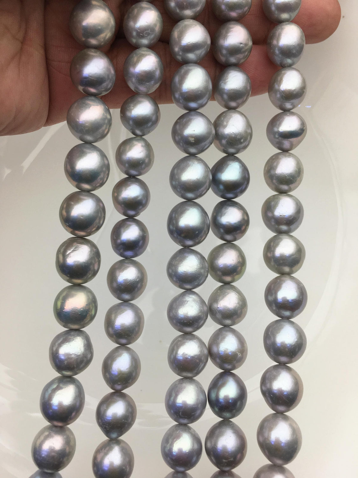 AA+ 11-13mm big gray near round Edison Freshwater Pearl,ED12-2A-5-14