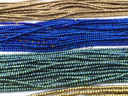 Hematite Multi Color - 2x3mm - Rondelle Beads - AAA - 200pcs - 15.5 inches - G50-B23-003