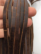 6mmx2mm Flat crazy-horse Oil Leather Cord, Soft Leather, Select Length, pull-up leather, Wholesale, Distressed Matte Finish, LC6-300