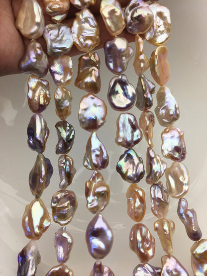 AAA 13-15mm natural mix color keshi Freshwater Pearl, DIY Loose Freshwater Pearl, wholesale price, china wholesale pearl, ZS-200-121-2