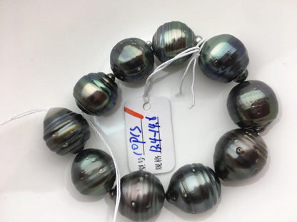 10pcs 13-15mm Gray Black Green Drop tahitian pearl,TH12-2A-13-90