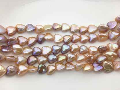 AAA 12-13mm Colorful Thick heart Freshwater Pearl,ZS-119-42