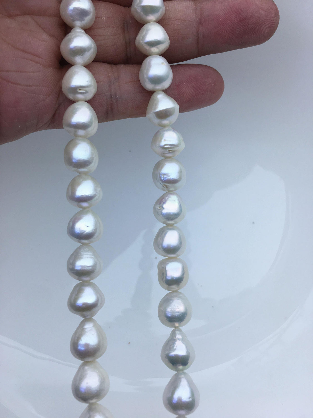 AA+ 9-11mm white teardrop button round Edison Freshwater Pearl,ED12-2A-5-54