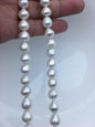 AA+ 9-11mm white teardrop button round Edison Freshwater Pearl,ED12-2A-5-54