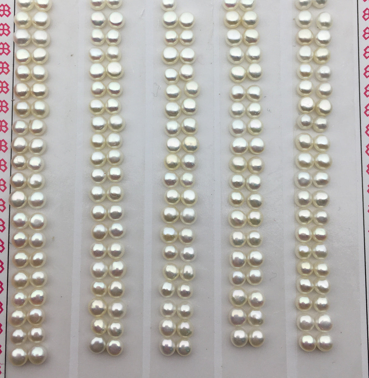 AAA 3.0-3.5mm Seed Button freshwater Pearls, 3A, white color pearl stud earrings pearl, real pearl earring material, half drilled, BTN3-4A-1-1