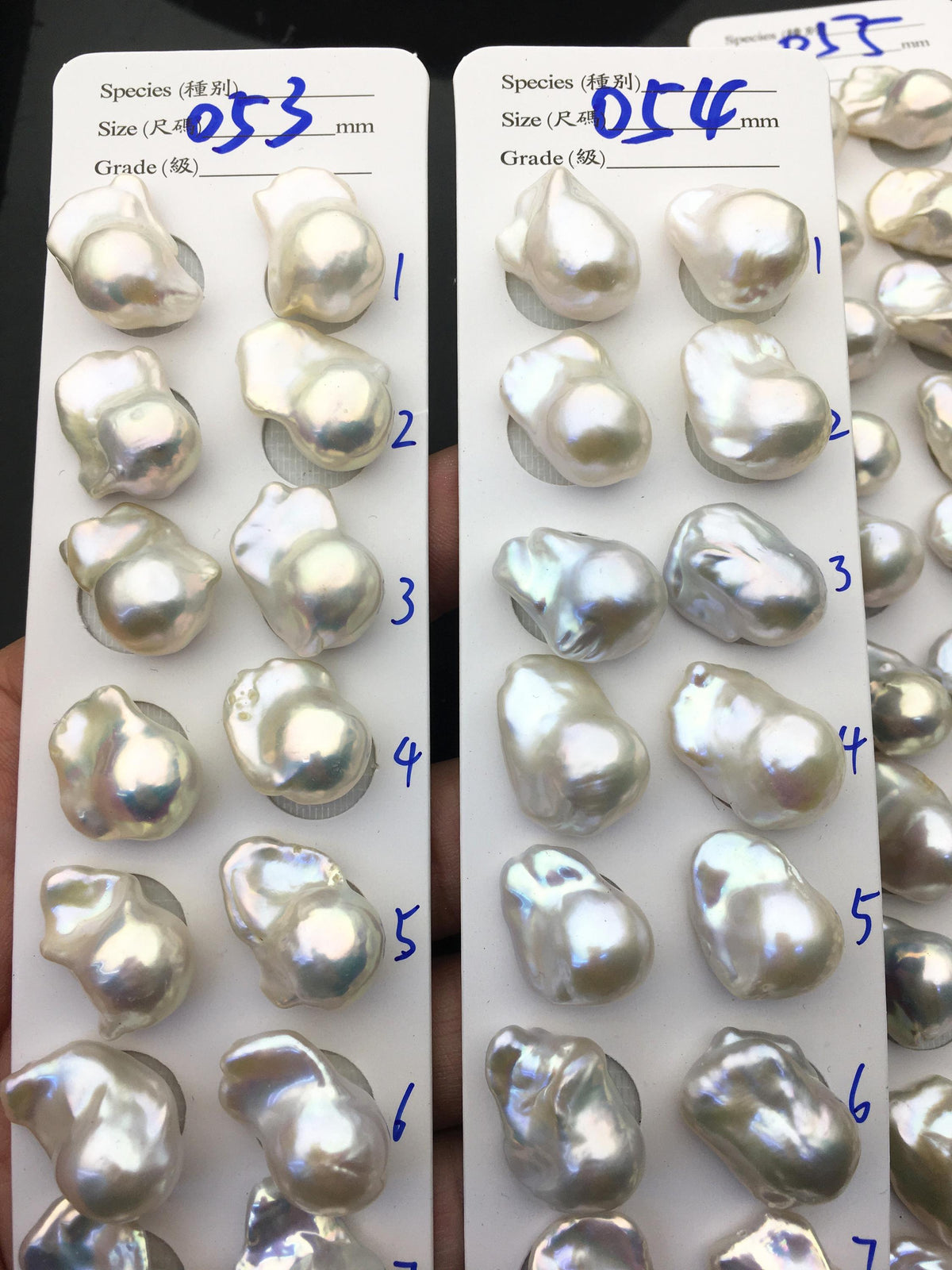 1 pair AAA 13-16x19-25mm White Flame ball Pearl Pairs - 0.9mm top half hole, large Baroque freshwater pearl pairs, FL15-3A-8-39