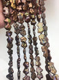 AA 10-12mm brown plum blossom Freshwater Pearl,ZS-119-27