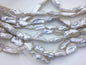 AA+ 9-14mm white Thick Keshi Biwa Pearl Necklace,ZS-200-120-14