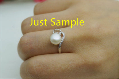 5pcs Gold Open white/pink/purple pearl ring, inexpensive engagement rings, fashion rings, fake diamond rings real pearls, R1-088-1