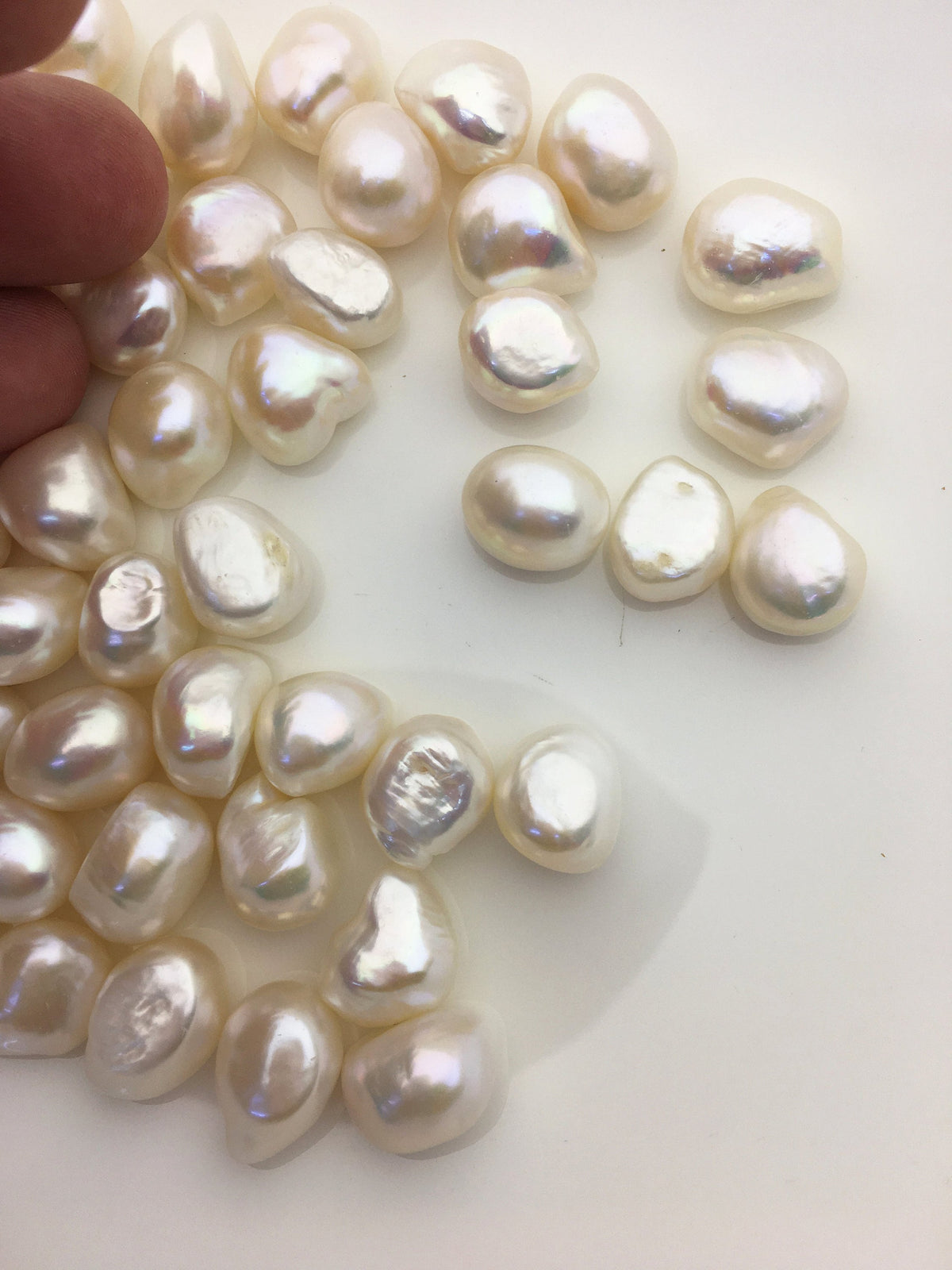 20pcs AAA 11.5-12.5mm white nugget freshwater pearls, white baroque pearl, irregular pearl, pearl wholesale supply China, LM12-T4