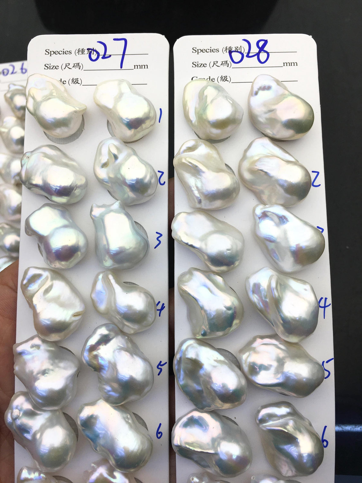 1 pair AAA 15-18x20-27mm White Flame ball Pearl Pairs - large Baroque freshwater pearl pairs, Fire Ball Pearl, FL15-3A-8-32