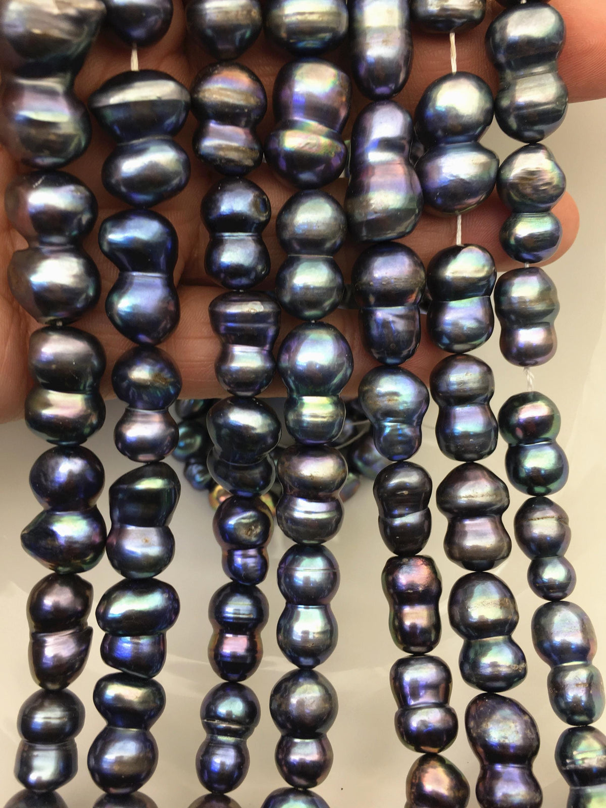 AA+ 9-12mm blue black Gourd baroque pearls, Baroque Gourd,DIY,high luster,ZS-114-1