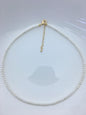 16+2'' AAA 3-3.5mm white tiny small near round pearl choker Necklace, Wedding Necklace, wholesale, NPN1-T1