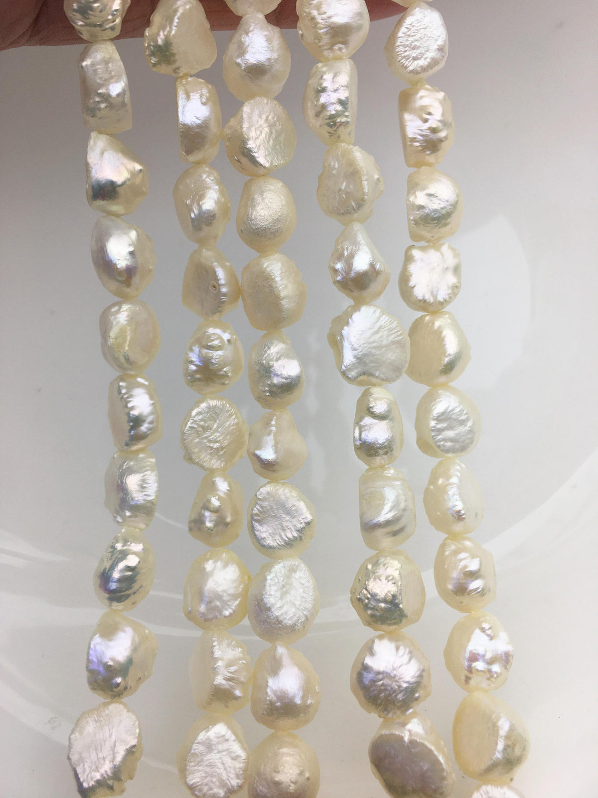 AAA 9-10mm natural white thorn freshwater pearl,LM9-T6