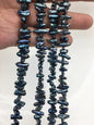 AA 4-5mm deep blue Biwa Pearl Necklace,Genuine Fresh Water Pearl,Wedding Necklace,Mothers Day,ZS-80-10-27