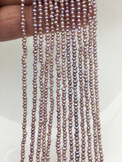 AAA 2-2.2mm purple seed potato freshwater pearls, seed pearl, small size pearls bead wholesale, CR2-T1