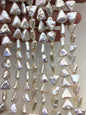 AAA 11-13mm White Thick Triangle Shape Freshwater Pearl,ZS-103-6
