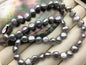 17'' AAA 8-9mm Light Gray Nugget Freshwater Pearl necklace,NPN1-085