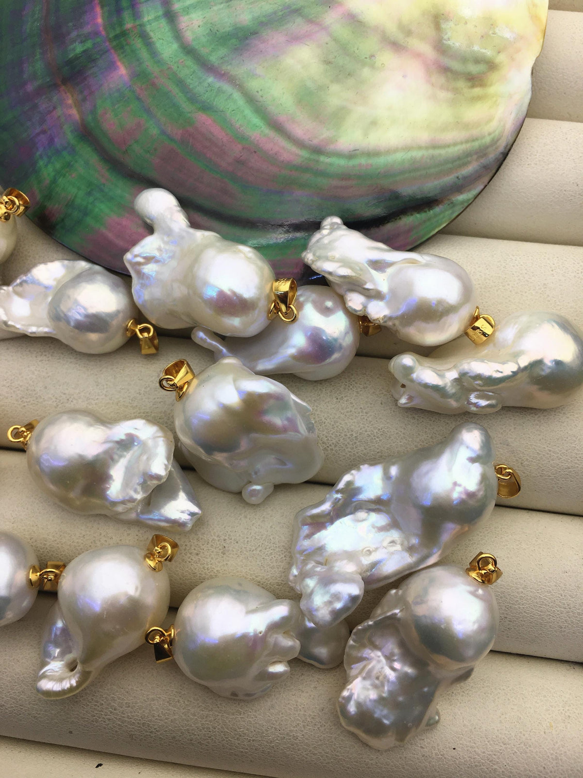 5pcs AAA 14-19mm Big White baroque pearl pendant necklace,S925 Sterling silver pendant,NC1-041-20