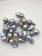 10pcs AAA/AA+ 12-17mm gray baroque Flame ball Pearl - 0.9mm top half hole,FL15-T4-12