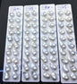 1 pair AAA 12-16x18-25mm White Flameball Pearl Pairs,0.9mm top half hole,FL15-3A-8-55