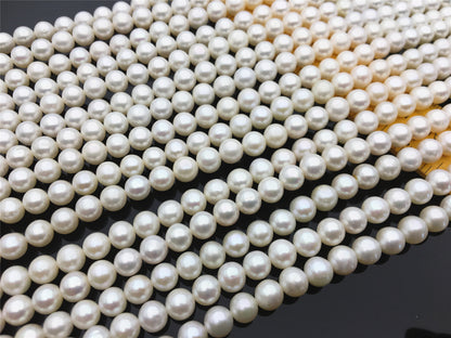 AA+ 7mm white round freshwater pearls,loose pearl beads material,round pearl wholesale china,RP7-2AY-WBa-1