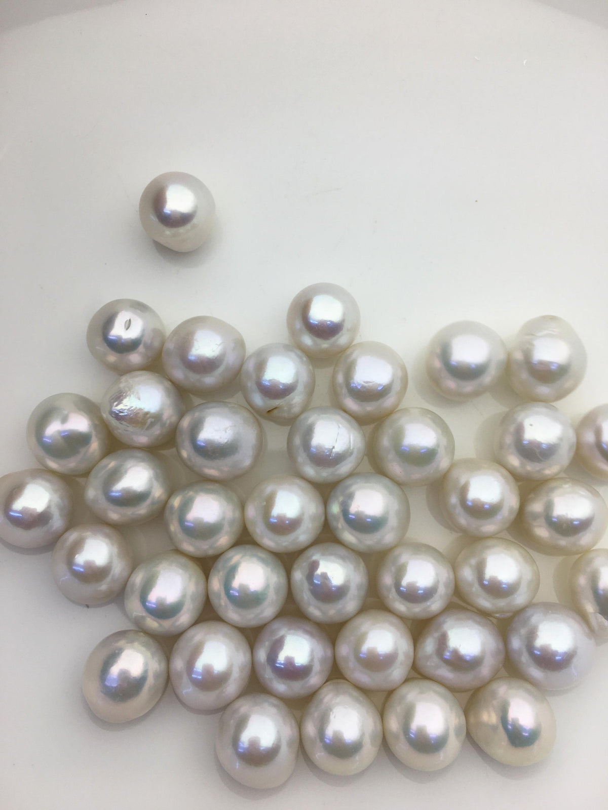 10pcs AAA 12-13mm BIG white rice freshwater pearls,no hole,LR12-3A-4
