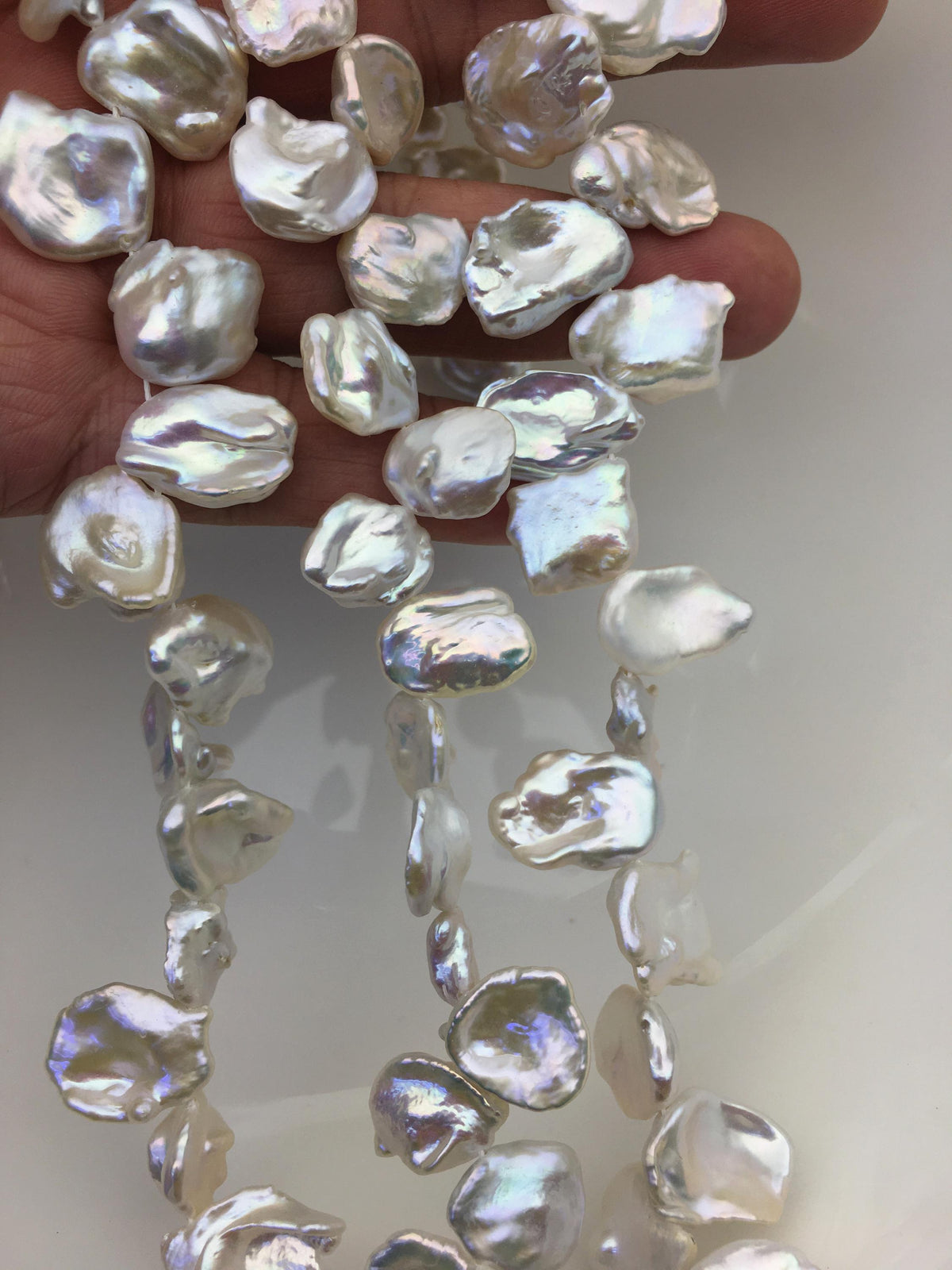 AAA 11-13mm White Keshi Pearls,wholesale price,baroque pearl,keshi pearl strands,ZS-129-14