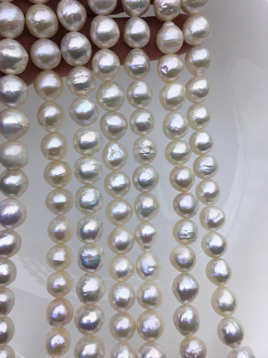 AA+ 9-11mm white near round Edison Freshwater Pearl,ED12-2A-5-24
