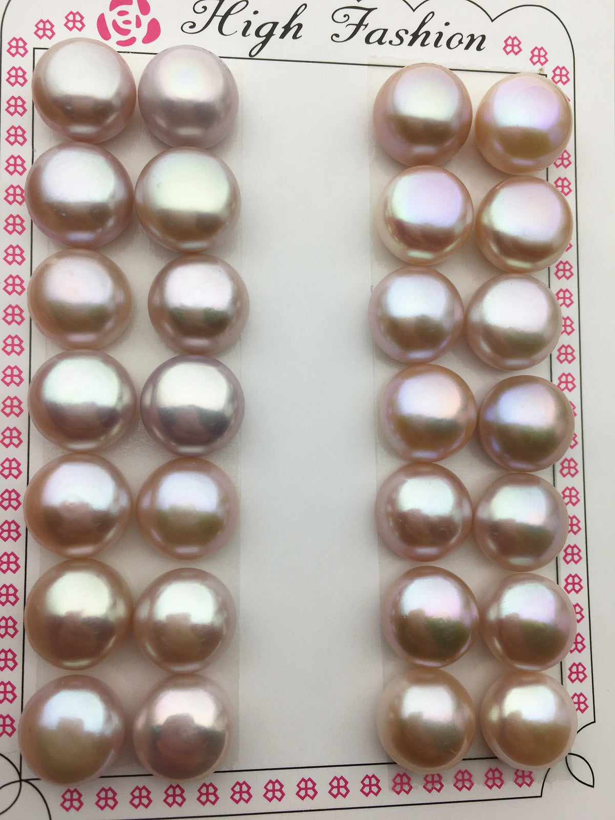 1 pair AAA 12.5-13mm purple big button round freshwater pearls pair,BTN12-T3