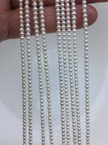 AAA 2.5-2.7mm white small potato seed freshwater pearls,Valentine's Day gift,for pearl necklace,CR2-3A-1