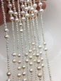 62'' 3mm/8mm AA+ white freshwater pearl Long Necklace,NPN1-044