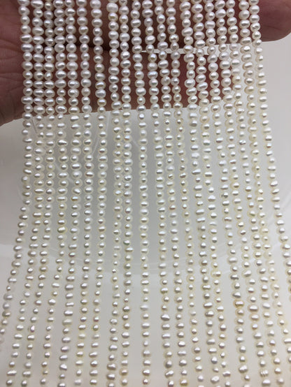 AAA 2.3-2.5mm white seed potato freshwater pearls, seed pearl, small size pearls bead wholesale, CR2-3A-8