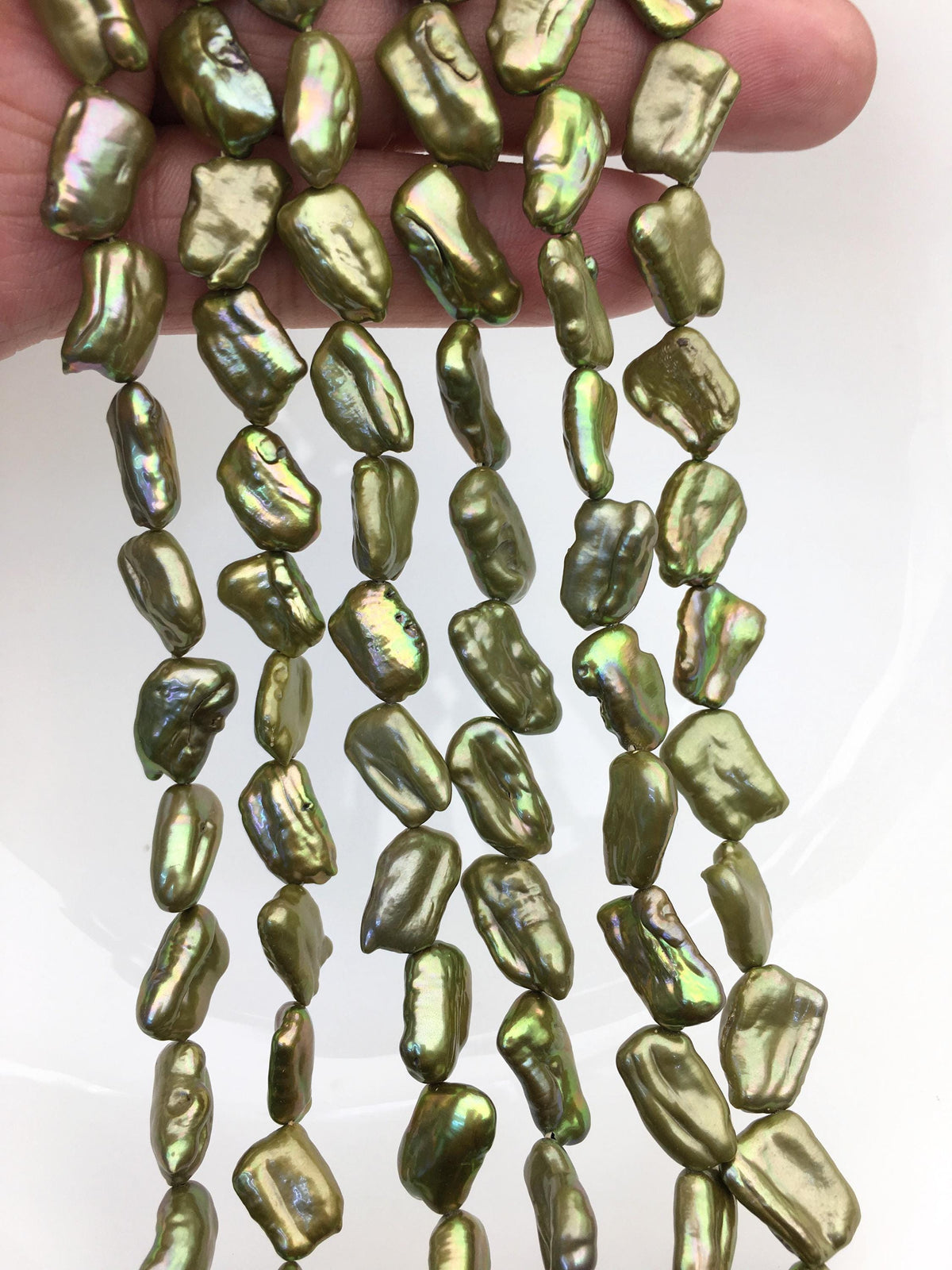 AAA Green Biwa keshi Freshwater Pearl,DIY Loose Freshwater Pearl,ZS-200-85