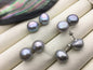 AAA 12-13mm big gray purple baroque Pearl Stud Earrings,freshwater pearl earrings,Wedding,classic pearl studs,SE1-069-5