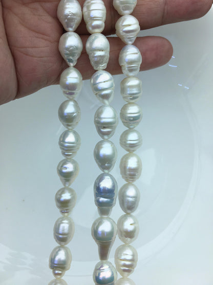 AA+ 9-11mm white circle drop Edison Freshwater Pearl,ED12-2A-5-43