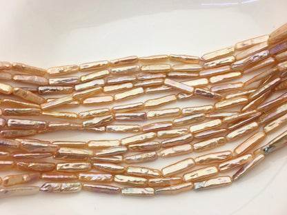 15.5'' AAA 5-7mm Natural Orange thick rectangle pearls,ZS-80-25-4