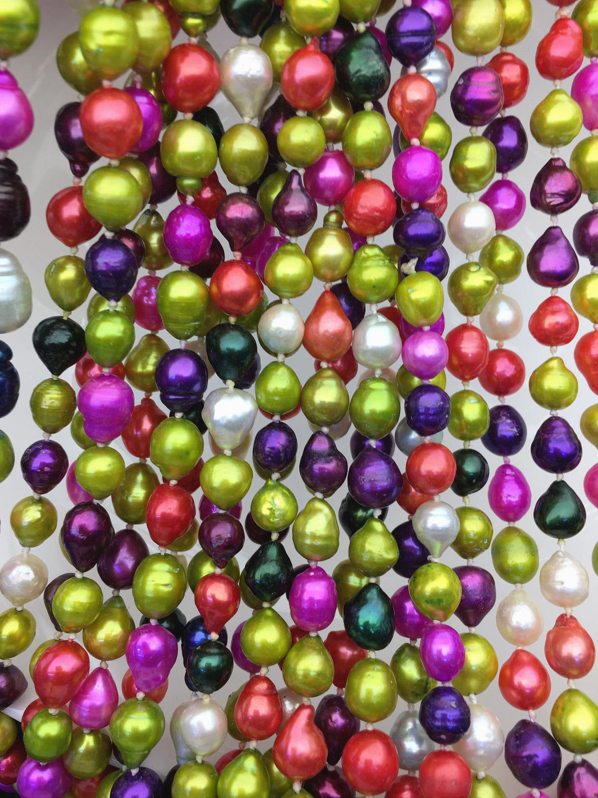 55'' AA+ 7-9mm misc color Tail Nuclear pearl Necklace,Wedding Necklace, Love, Mothers Day,Happiness,wholesale,NPN1-T4-5