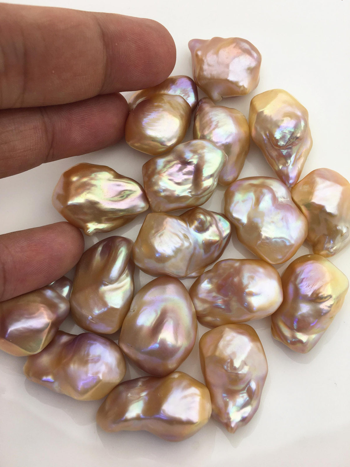 10pcs AAA/AA+ 14-18mm Big natural orange purple Flame ball Pearl - half hole,FL15-T4-24