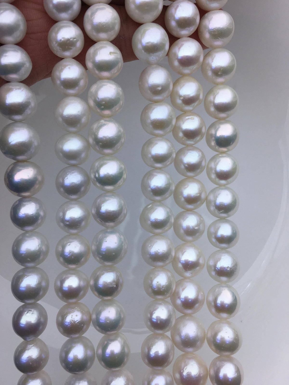 AA+ 10-12mm big white round freshwater pearls,large hole,Birthday,Graduation, mother day pearl gift,RP10-2A-1
