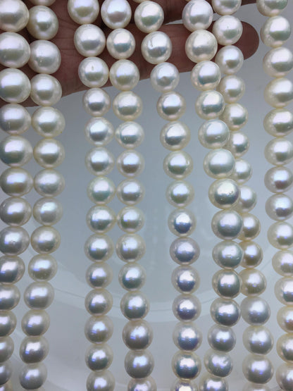 AA+ 9.4-10.3mm white round freshwater pearls,Graduation, mother day pearl gift,RP10-2A-7