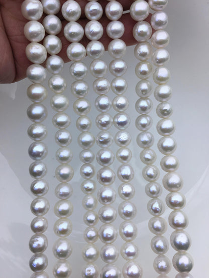 AA+ 8-10mm white near round Edison Freshwater Pearl,ED10-2A-2-55