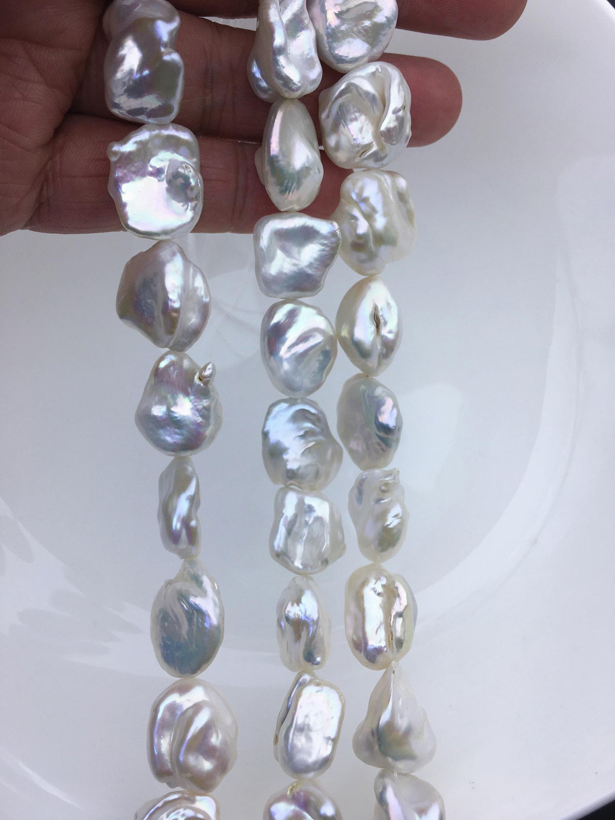AA+ 14-17mm white thick keshi Freshwater Pearl, DIY Loose Freshwater Pearl, wholesale price, china wholesale pearl, ZS-200-104