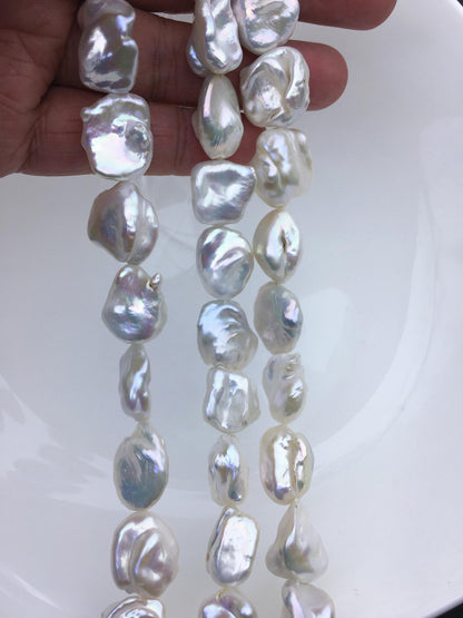AA+ 14-17mm white thick keshi Freshwater Pearl, DIY Loose Freshwater Pearl, wholesale price, china wholesale pearl, ZS-200-104
