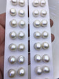 2 pairs AAA 10-11mm white rice freshwater pearls, no hole,LR10-T2